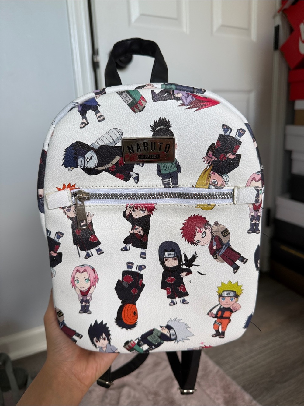 Kids White Character Mini Backpack